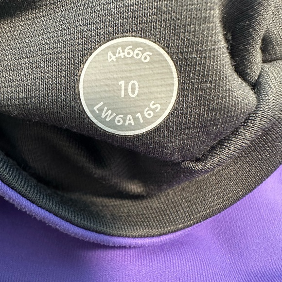Lululemon Women's Amed Low Rise Leggings Size 10 Gray Purple Colorblock LW6A16S - Picture 3 of 4